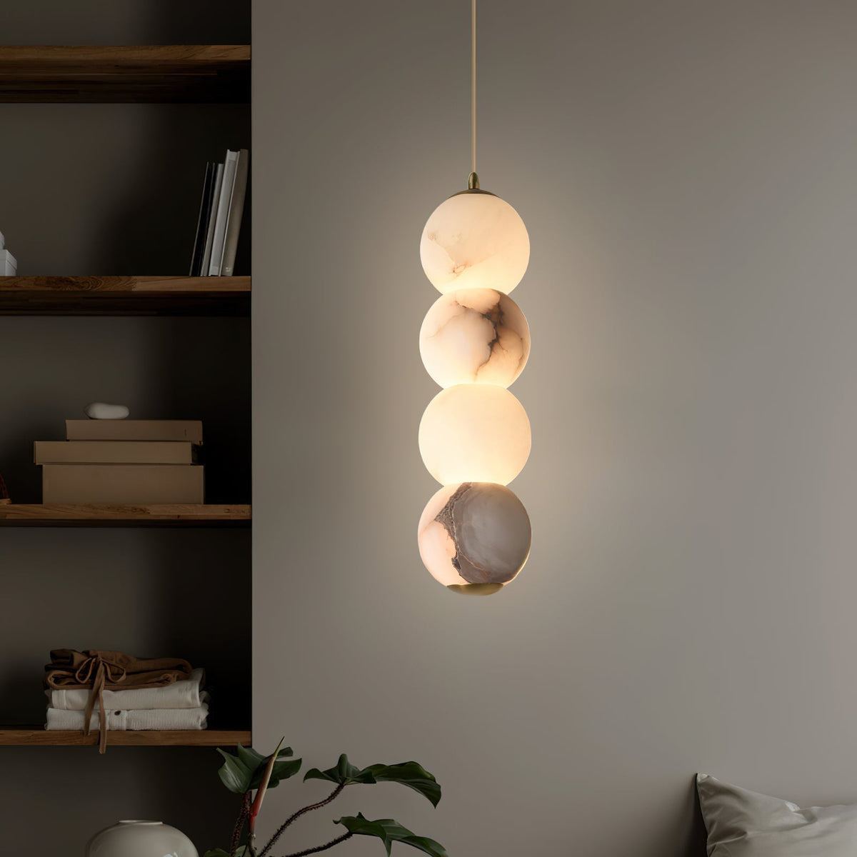 Lasides Alabaster Pendant Light Head 2 /3/4