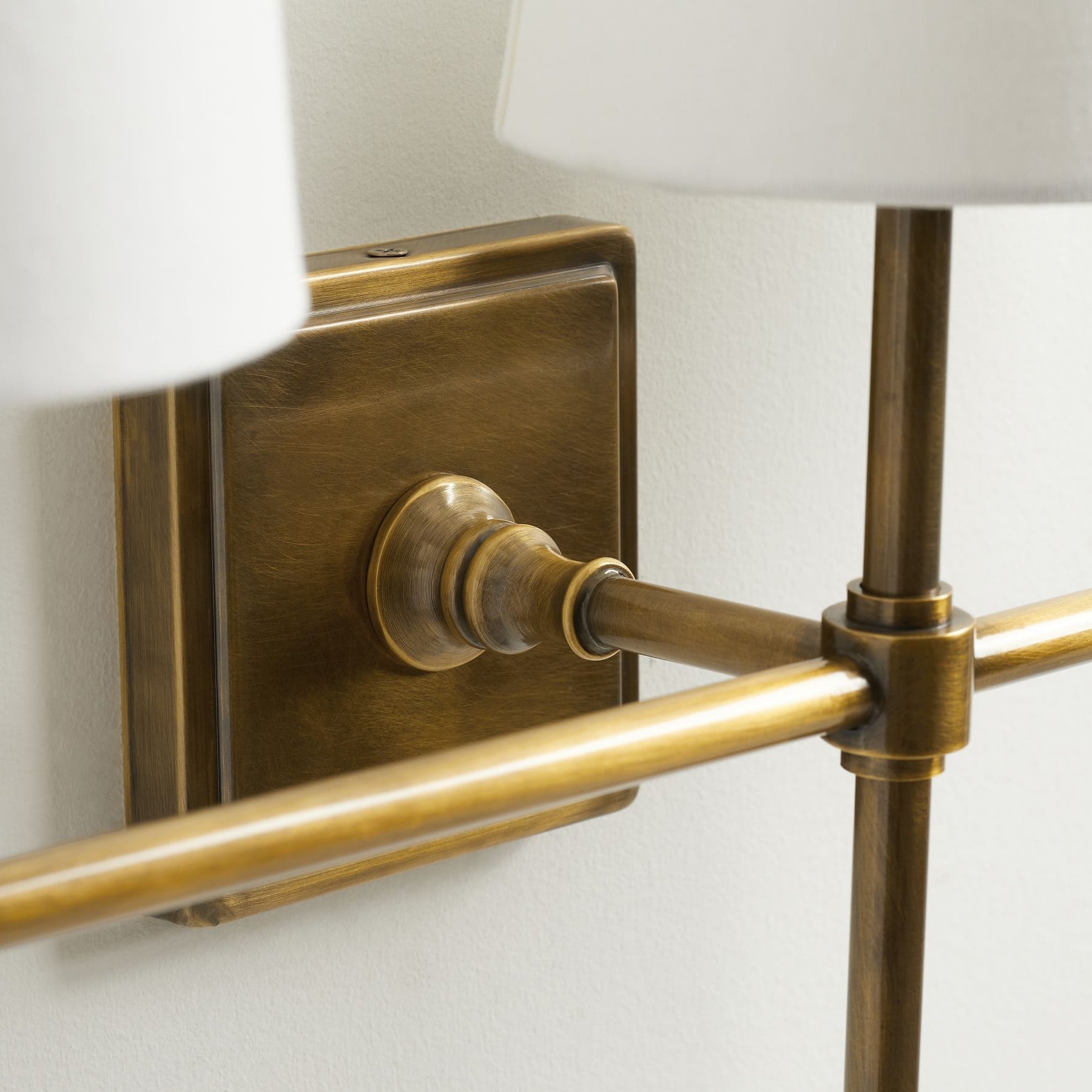 Vicarara Vintage Industrial Brass Fabric Wall Lamp