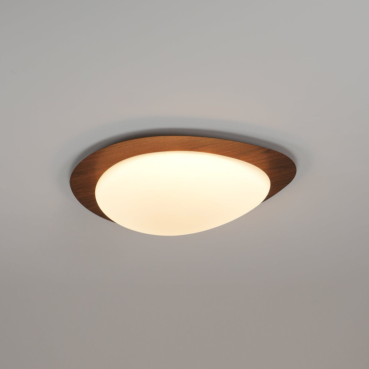 Tulapis Pebble Walnut Ceiling Light