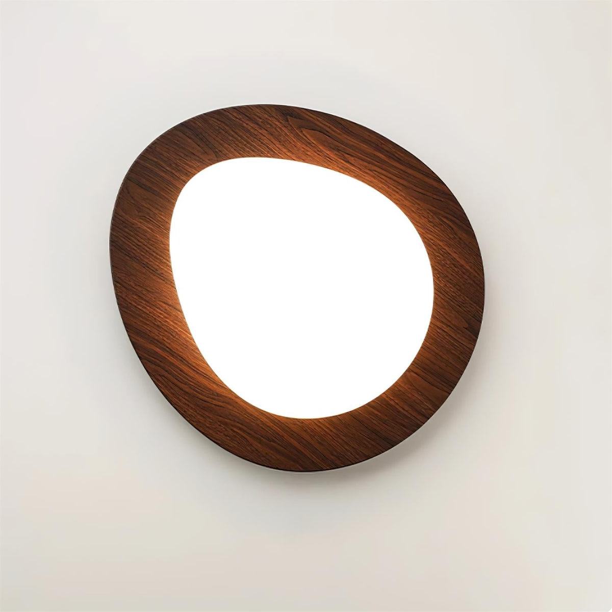 Tulapis Pebble Walnut Ceiling Light