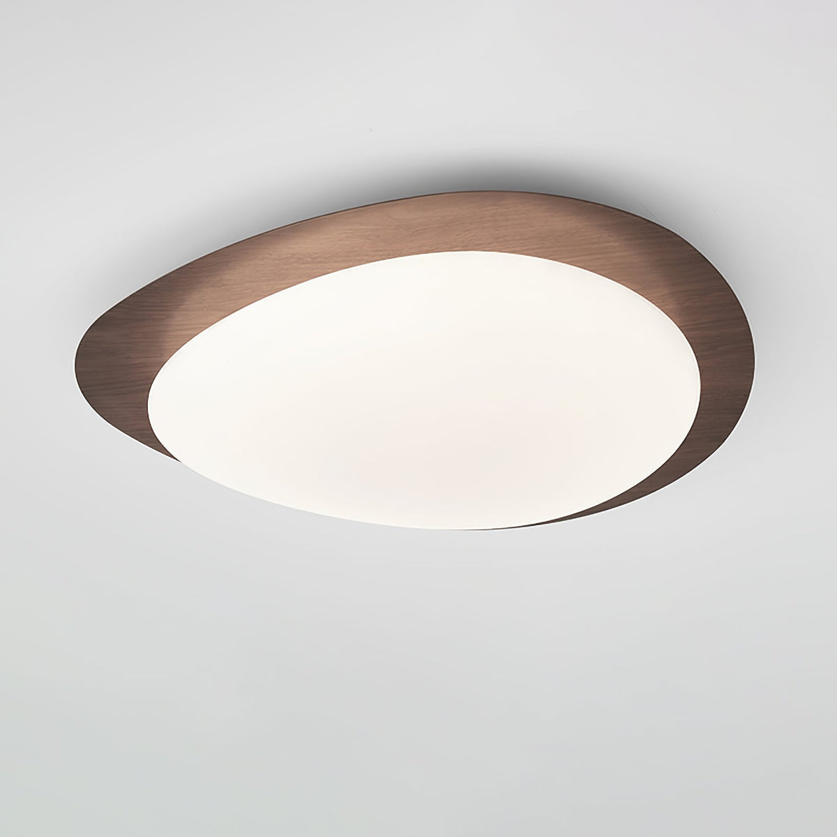 Tulapis Pebble Walnut Ceiling Light