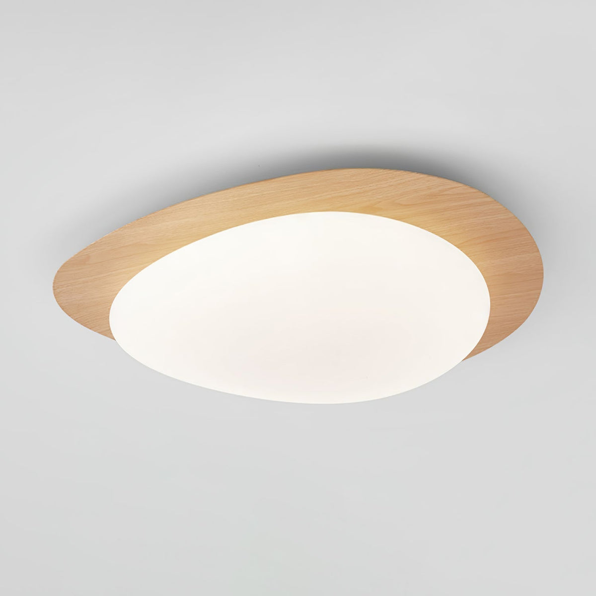 Tulapis Pebble Walnut Ceiling Light