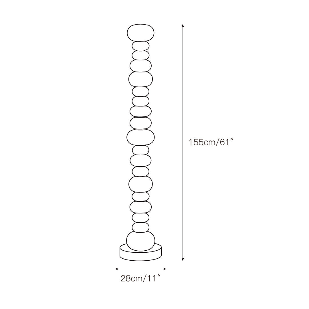 Pebbles Minimalist Marble Floor Lamp