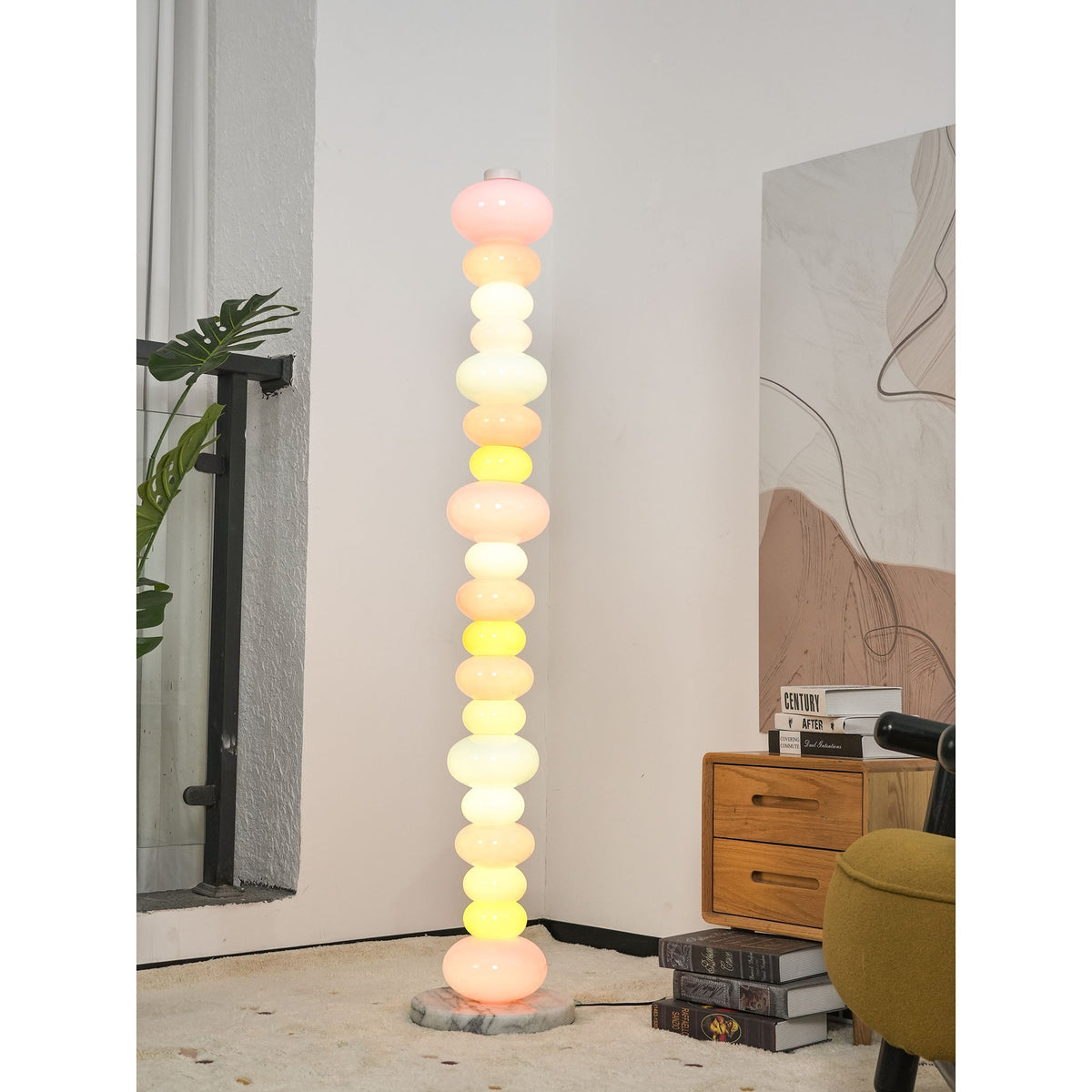Pebbles Minimalist Marble Floor Lamp