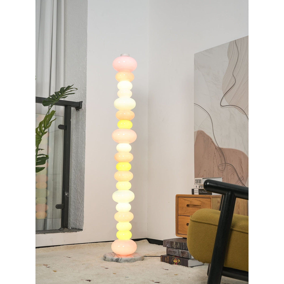 Pebbles Minimalist Marble Floor Lamp