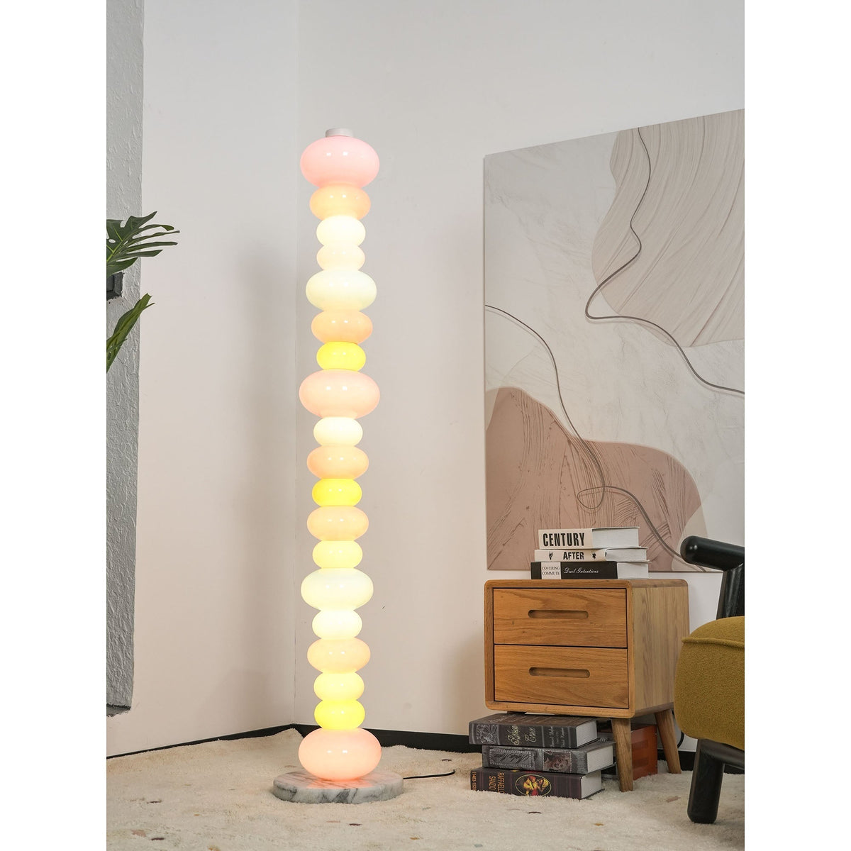 Pebbles Minimalist Marble Floor Lamp