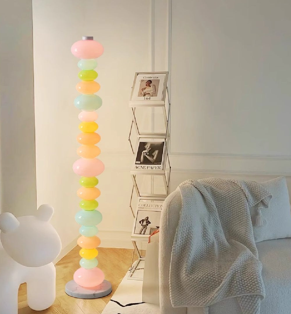 Pebbles Minimalist Marble Floor Lamp