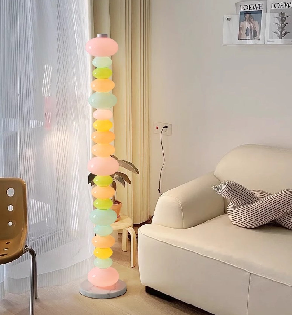 Pebbles Minimalist Marble Floor Lamp