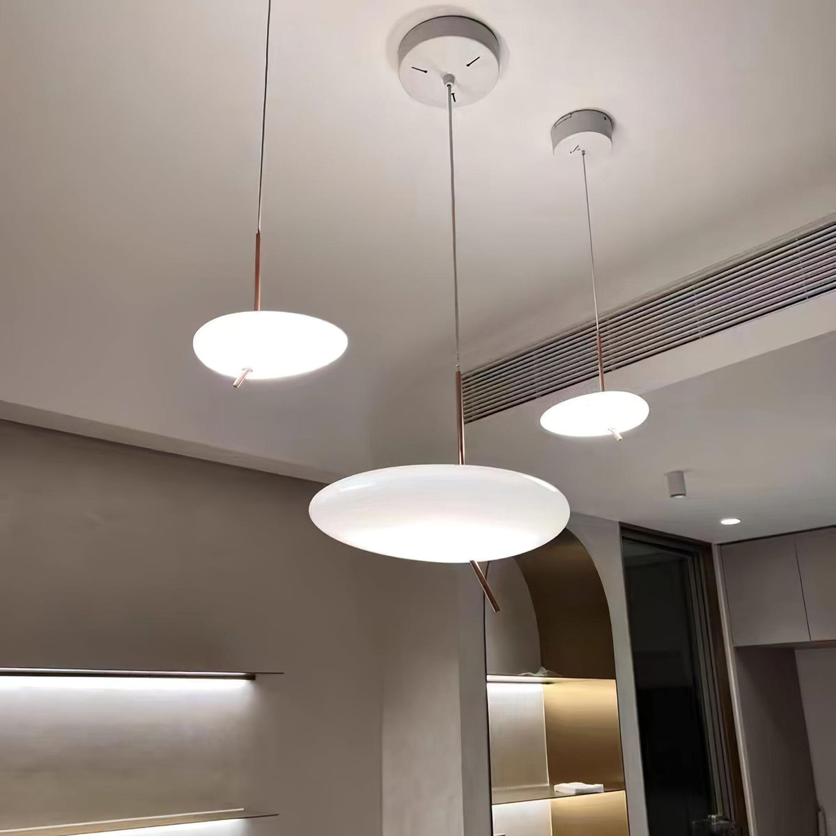 Pokakun Rose Gold Pebble Pendant Light