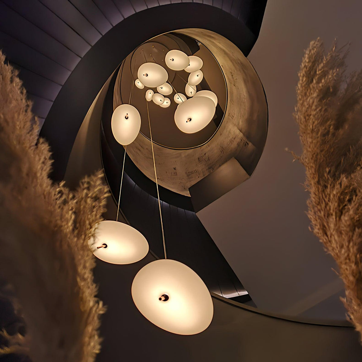 Pokakun Rose Gold Pebble Pendant Light