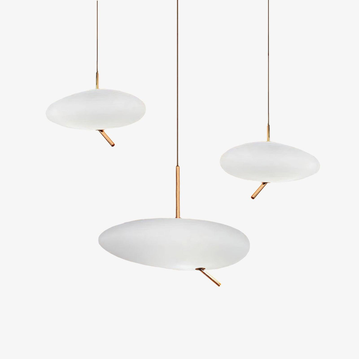 Pokakun Rose Gold Pebble Pendant Light