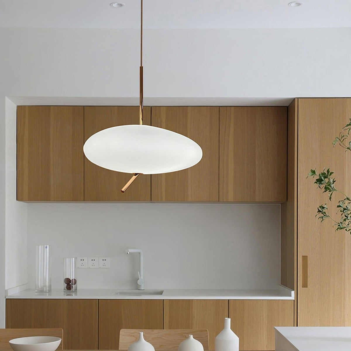 Pokakun Rose Gold Pebble Pendant Light
