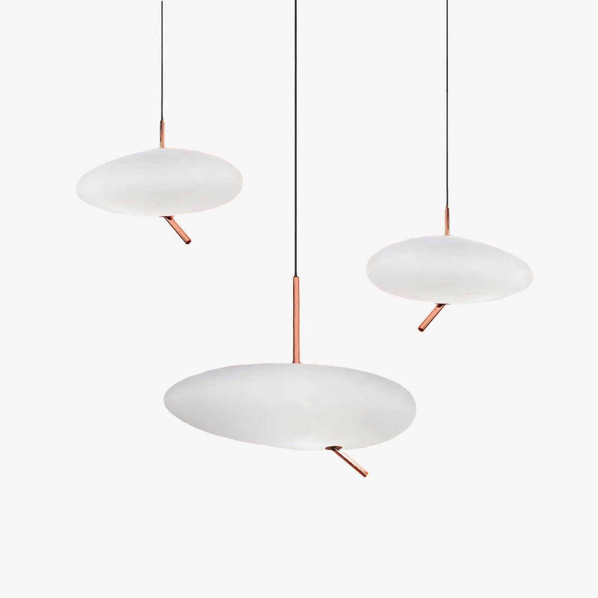 Pokakun Rose Gold Pebble Pendant Light