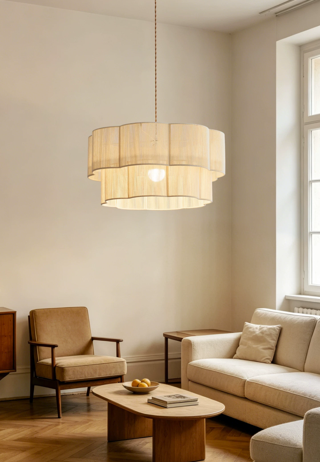 Jensoncombe Cotton Cord Pendant Lamp