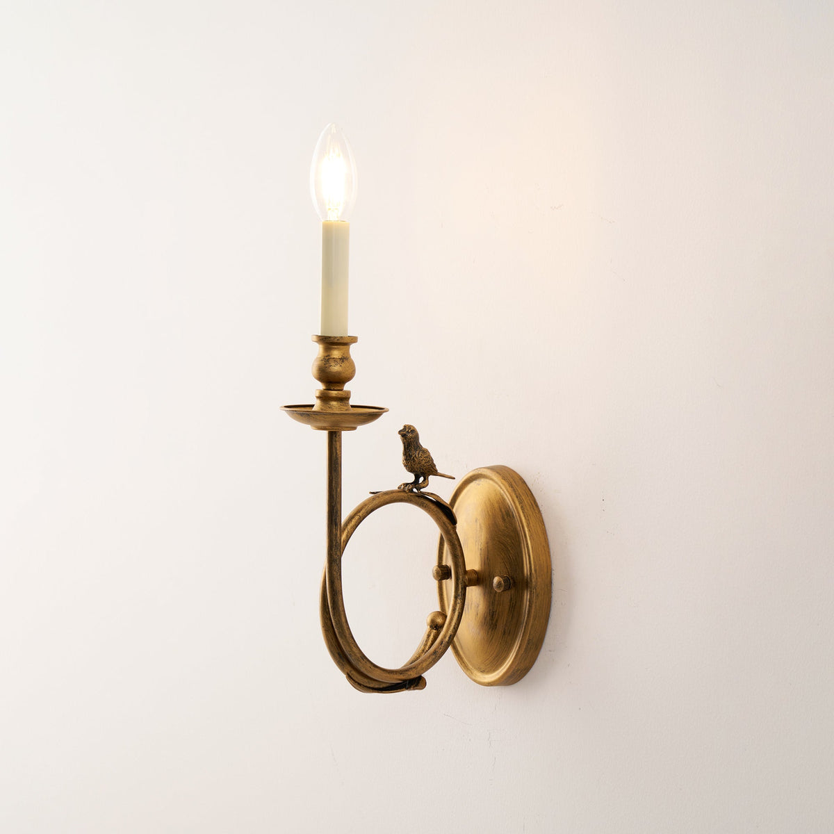 Pulamek Vintage Bird Indoor Wall Sconce