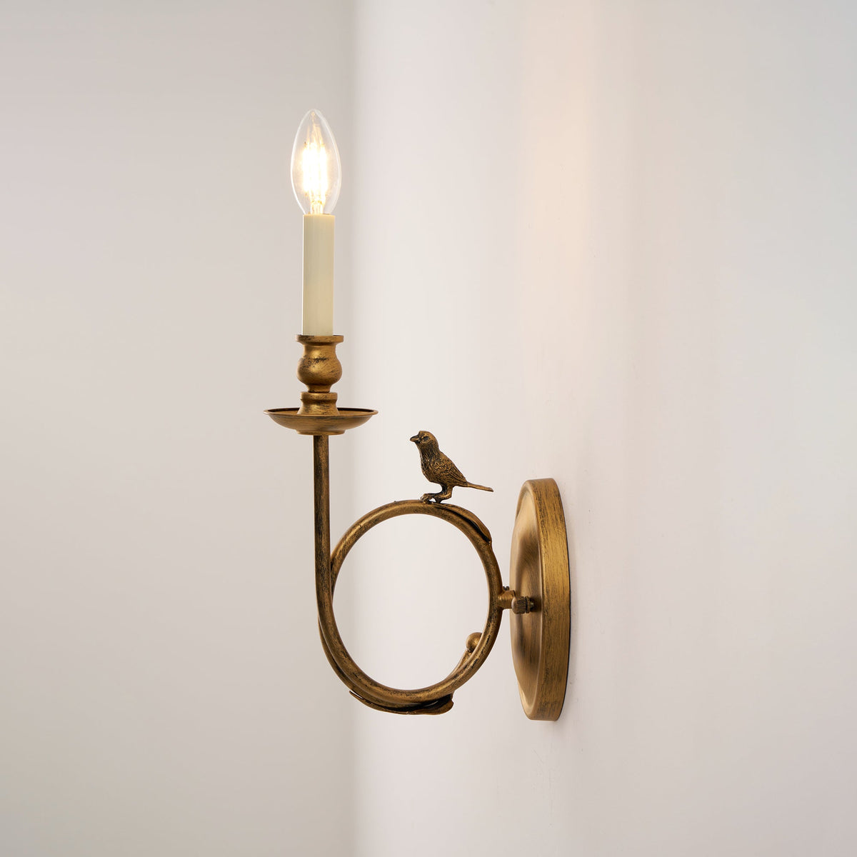 Pulamek Vintage Bird Indoor Wall Sconce