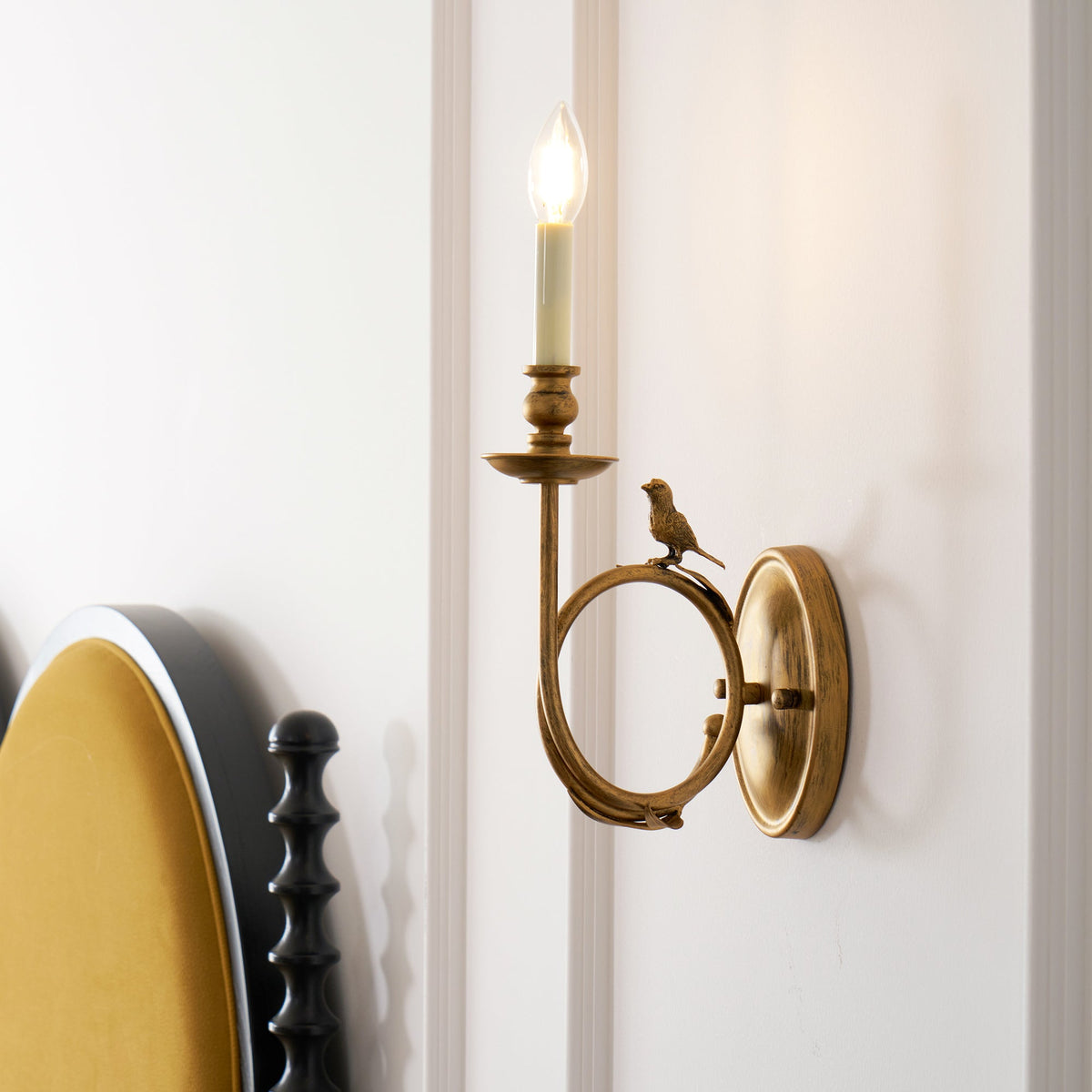 Pulamek Vintage Bird Indoor Wall Sconce