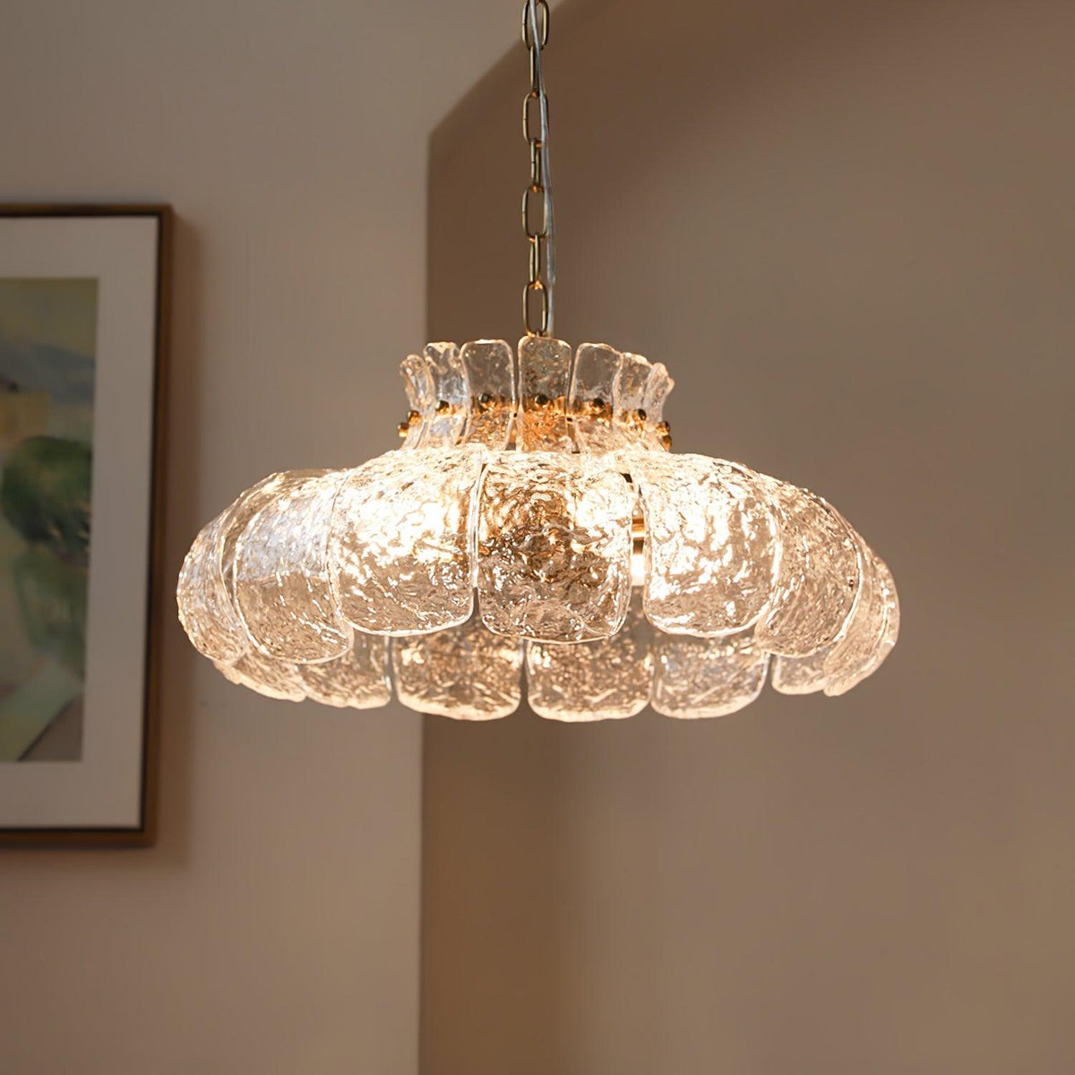 Ariv Brass & Glass Glam Pendant Light