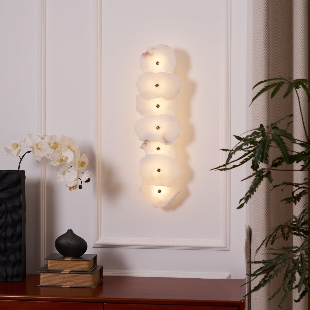 Alaeila Floral Cluster Alabaster Wall Light