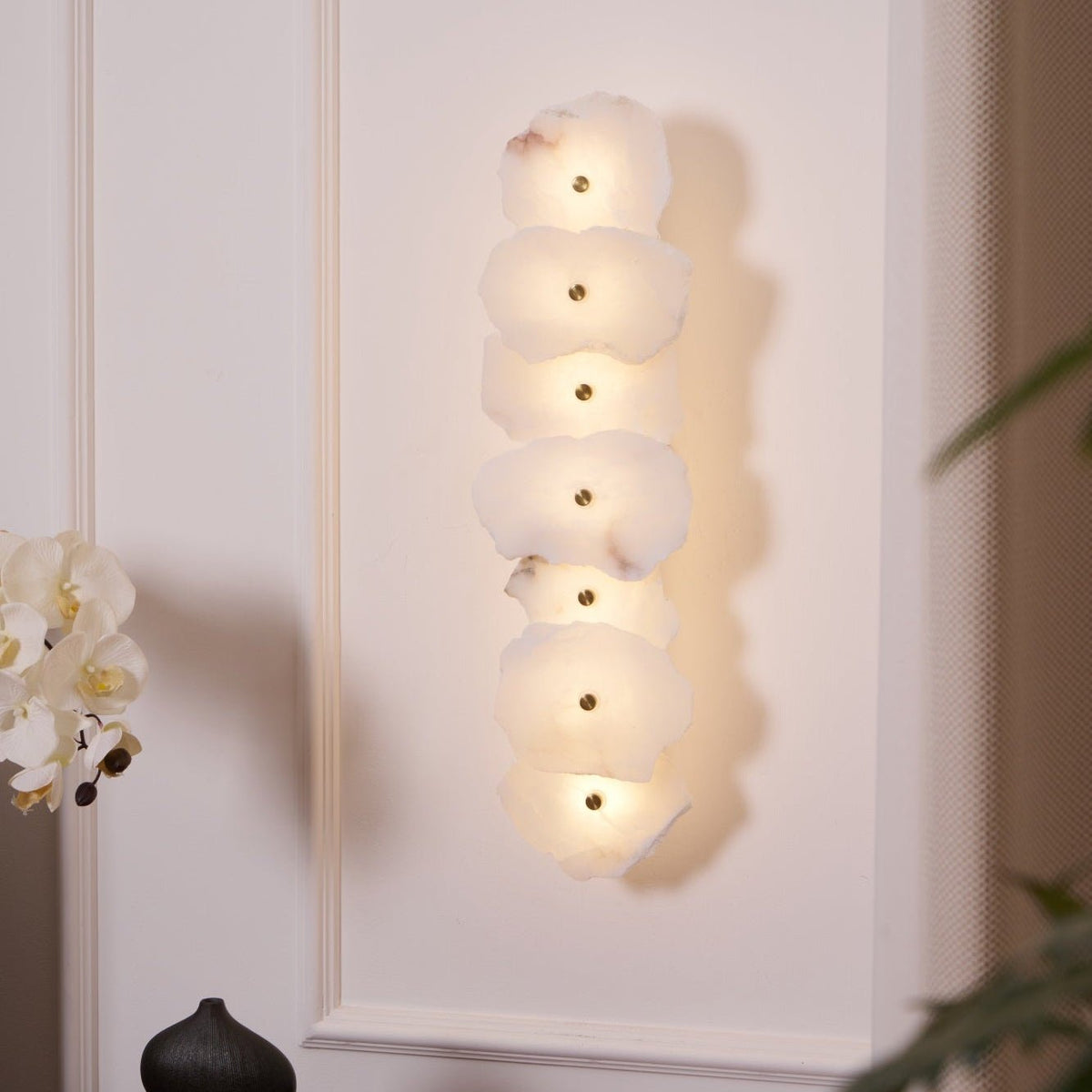 Alaeila Floral Cluster Alabaster Wall Light