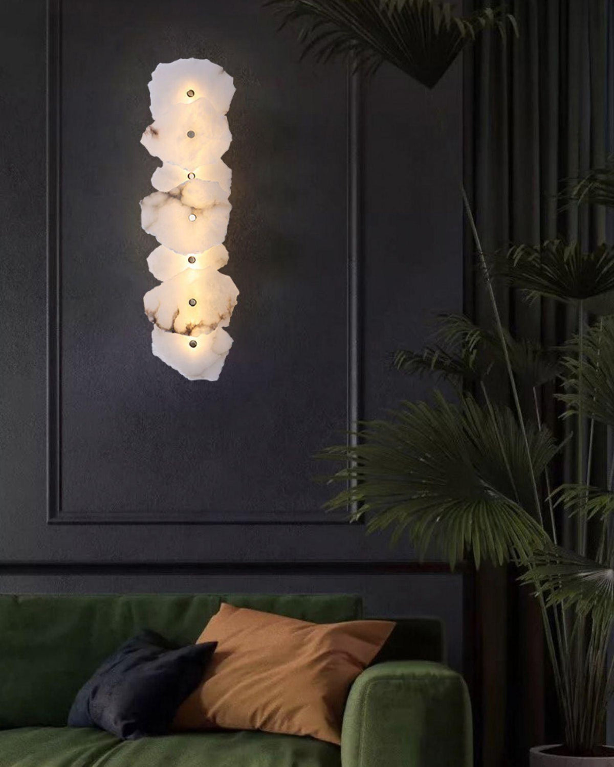 Alaeila Floral Cluster Alabaster Wall Light