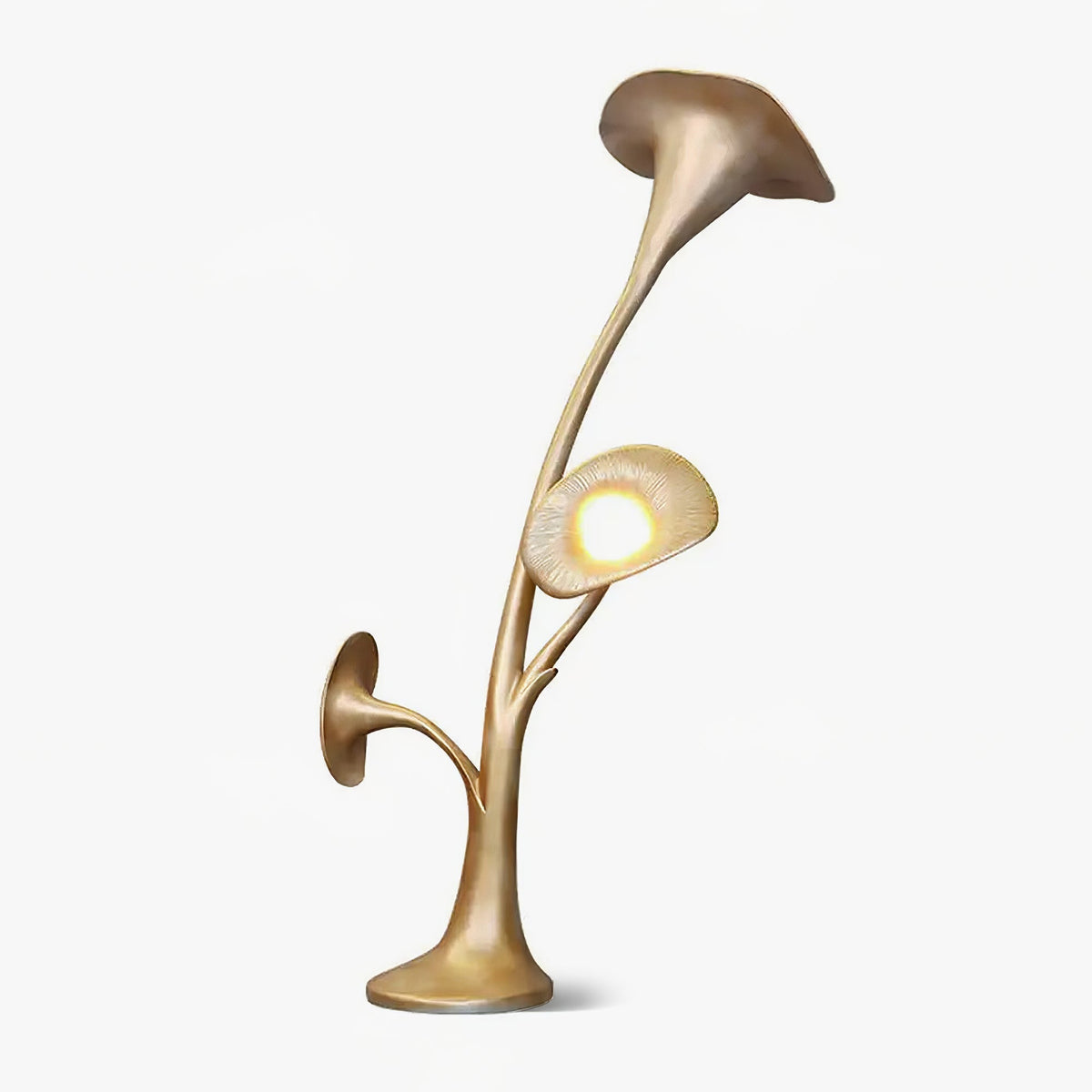 Esole Floral Brass Floor Lamp