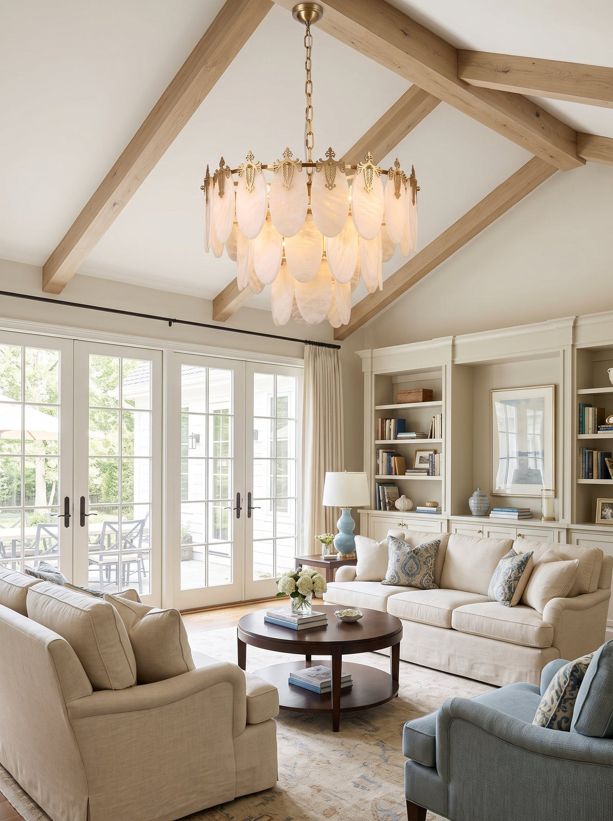 Fallowstone Botanical Alabaster Chandelier