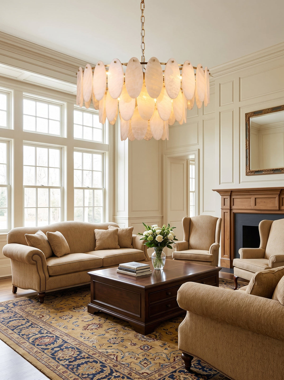 Elmsford Alabaster Chandelier
