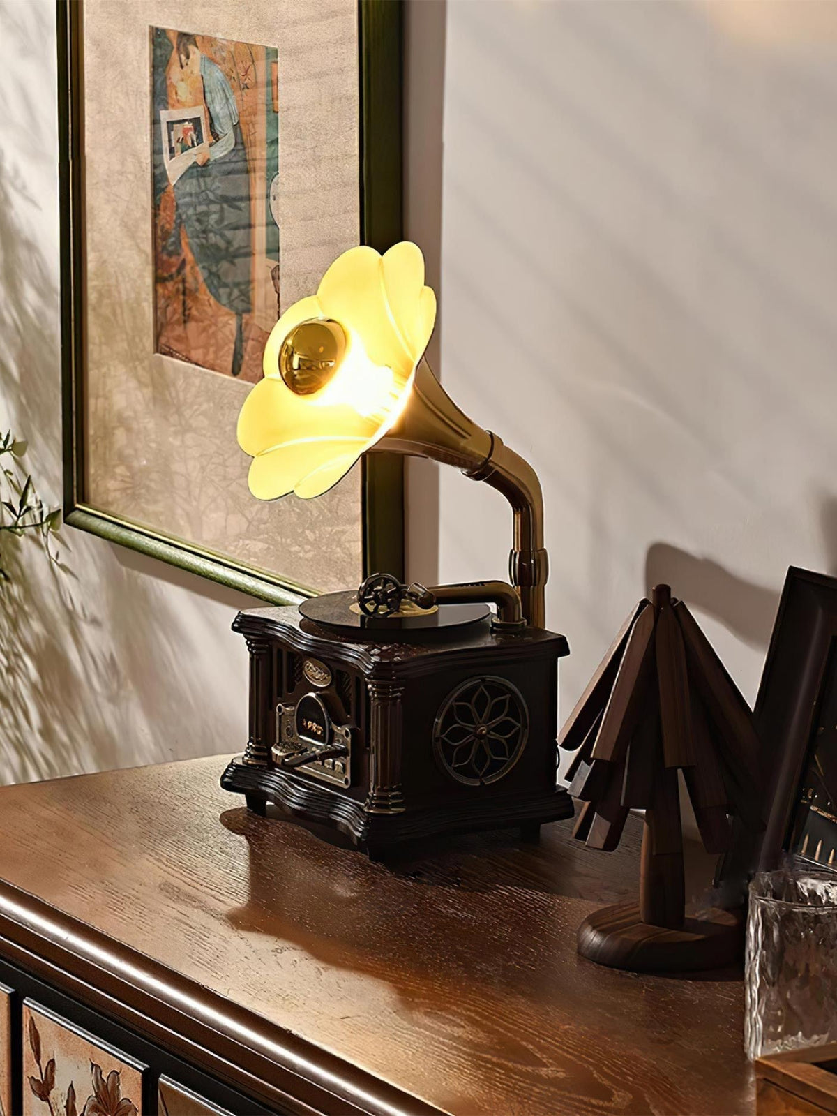 Phonograph Table Lamp