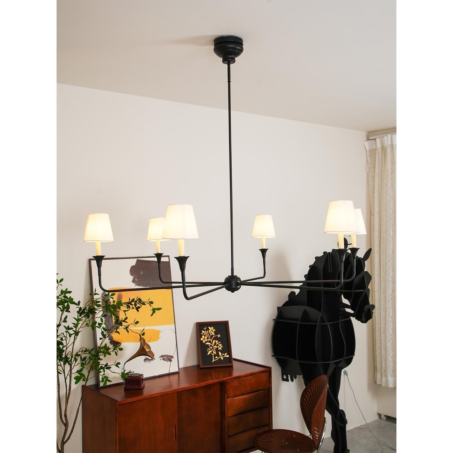 Arthaila Vintage Industrial Grande Fabric Chandelier