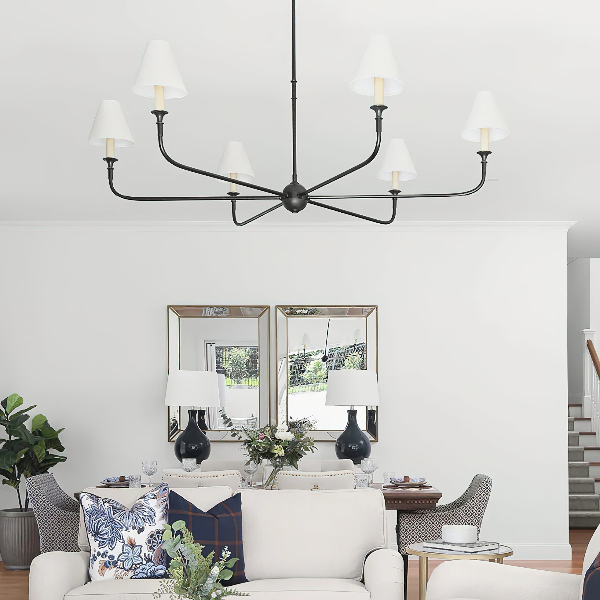 Arthaila Vintage Industrial Grande Fabric Chandelier