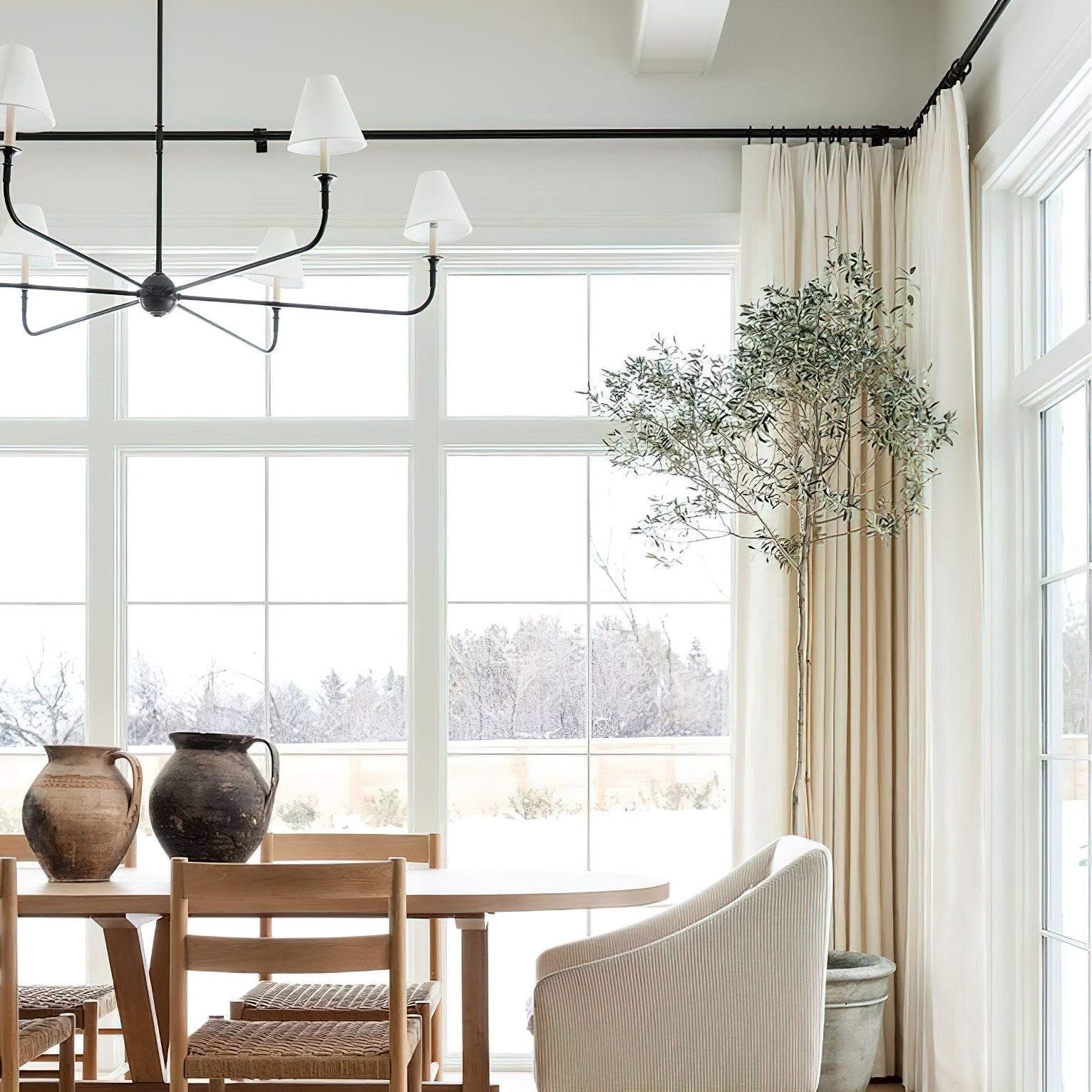 Arthaila Vintage Industrial Grande Fabric Chandelier