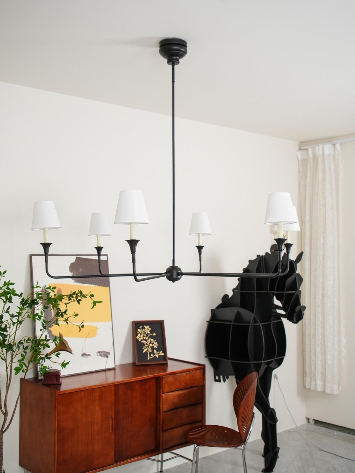 Lioroelia Pendant Lamp Black Candle Tapered