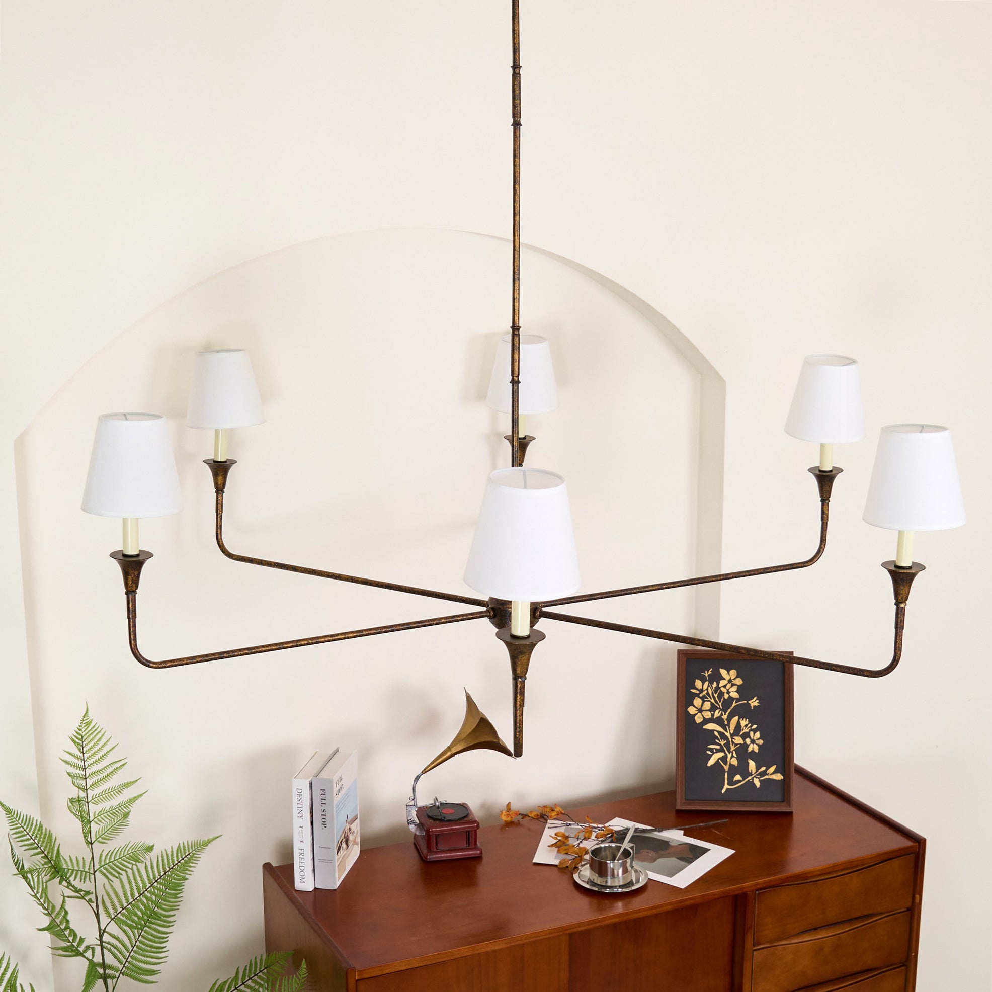 Arthaila Vintage Industrial Grande Fabric Chandelier