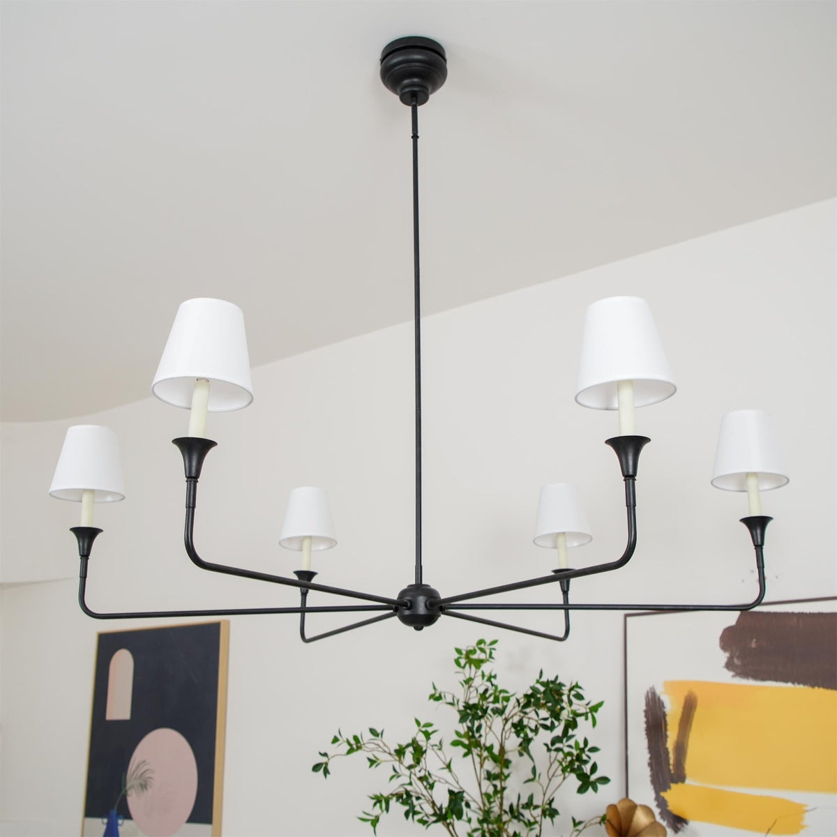 Lioroelia Pendant Lamp Black Candle Tapered