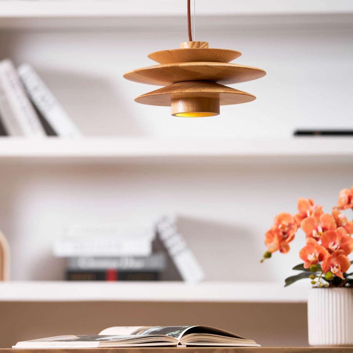 Elorda Wooden Retro Pendant Light