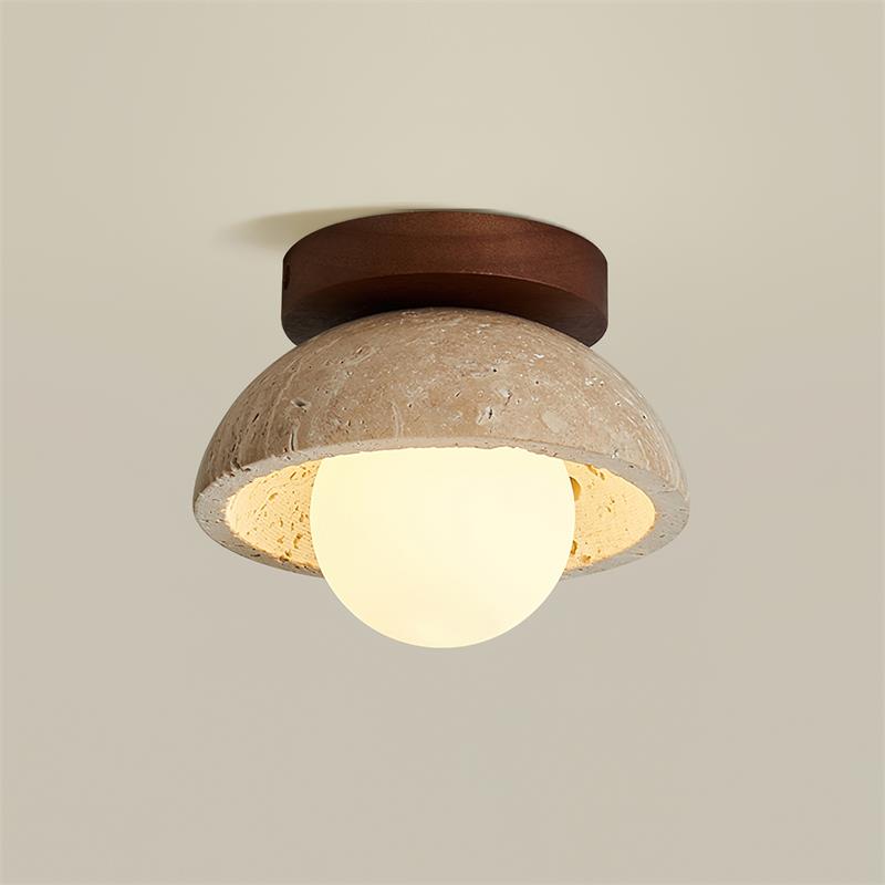 Ferovut Minimalist Travertine Ceiling Light
