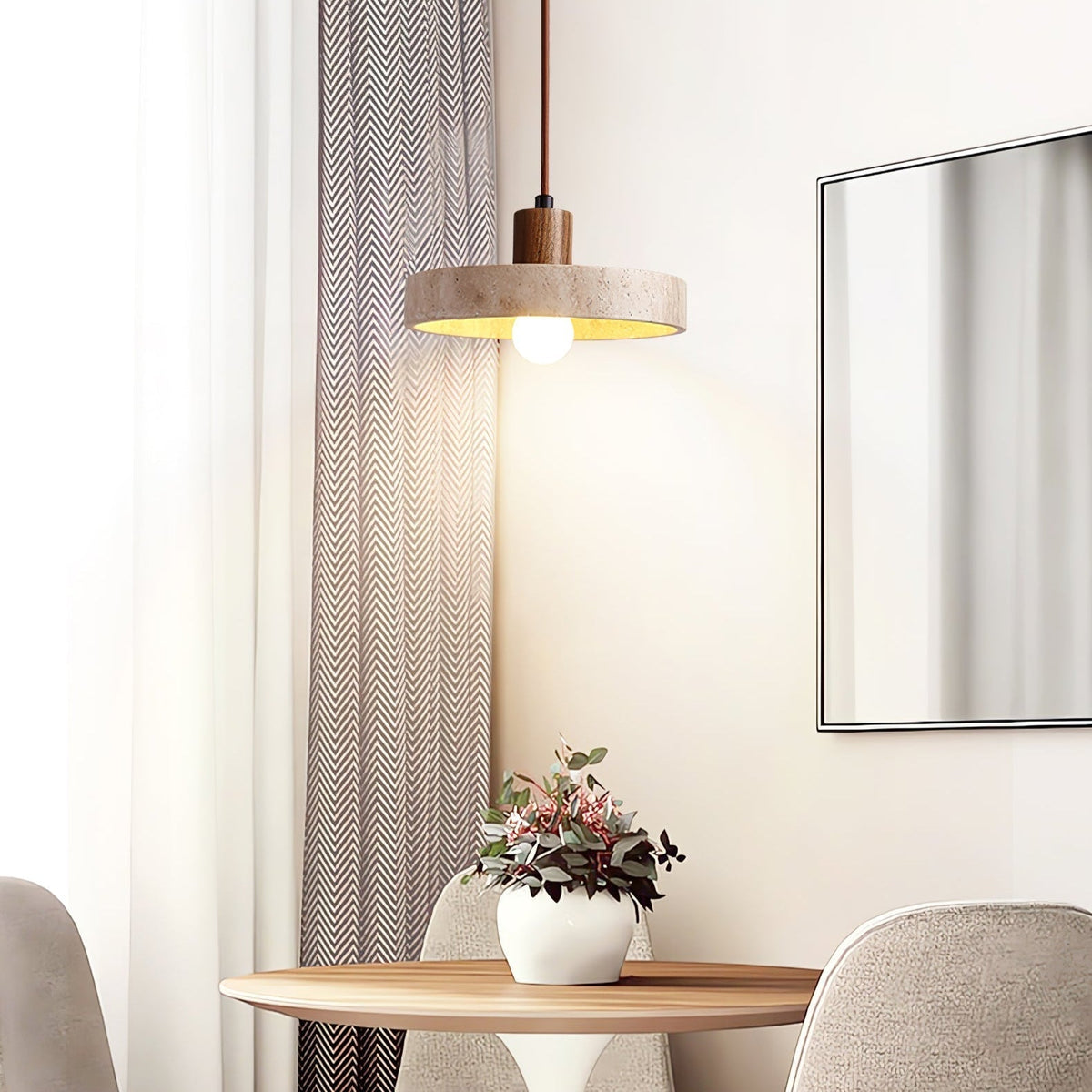 Evvynor Travertine Pendant Light