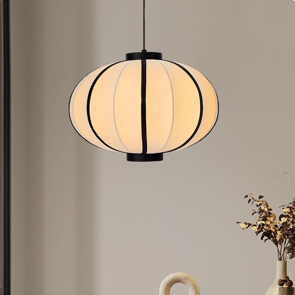 Lumara Pendant Lamp Fabric Lantern Frame Vintage