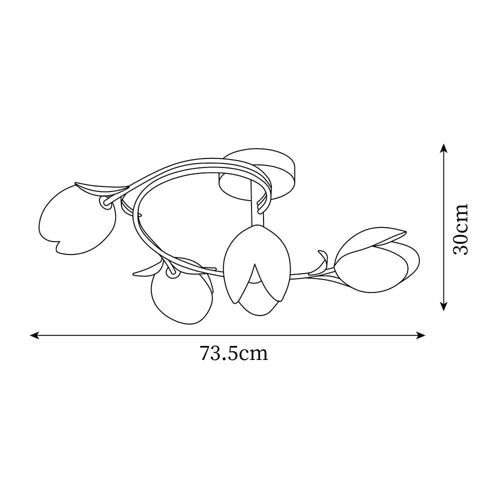Lumuel 6-Light Tulip Ceiling Light