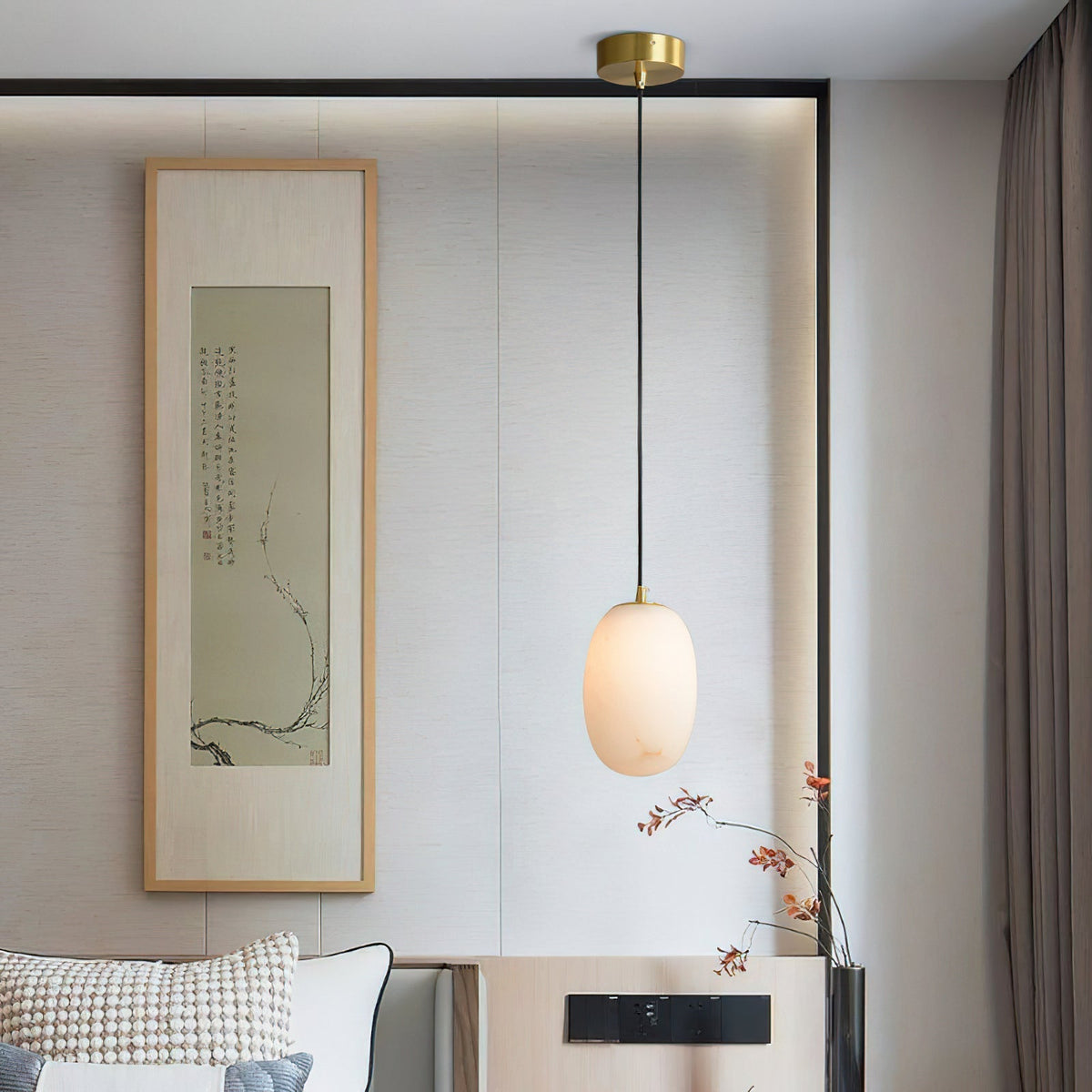 Pod Mini Alabaster Pendant Light