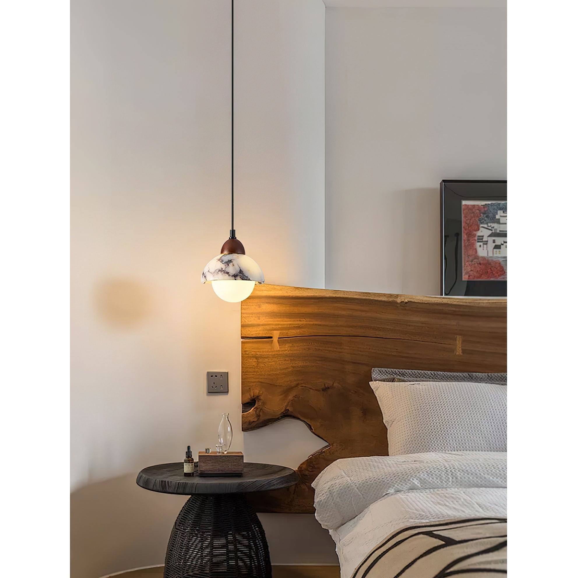 Vilaeisra Wooden Marble Pendant Lamp