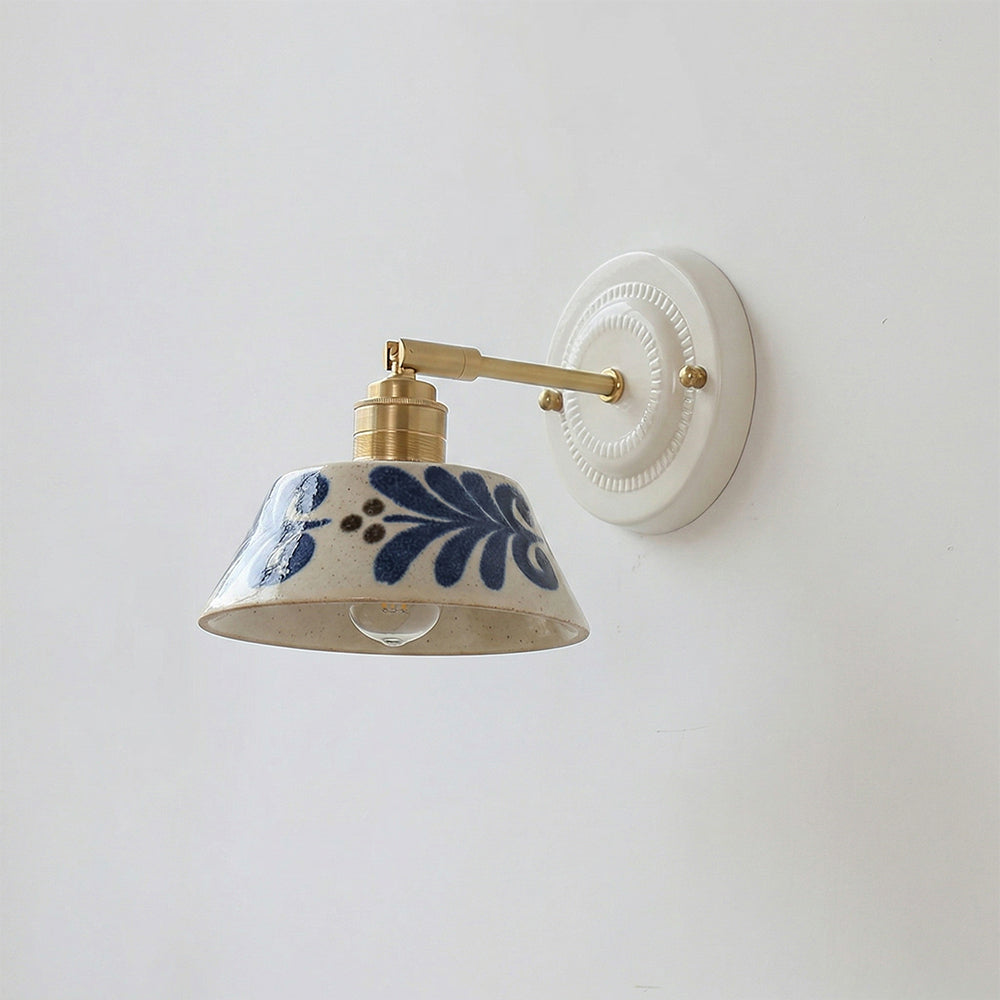 Lumalira Indigo Ceramics Wall Sconce