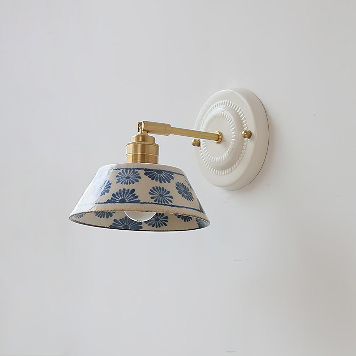 Lumalira Indigo Ceramics Wall Sconce