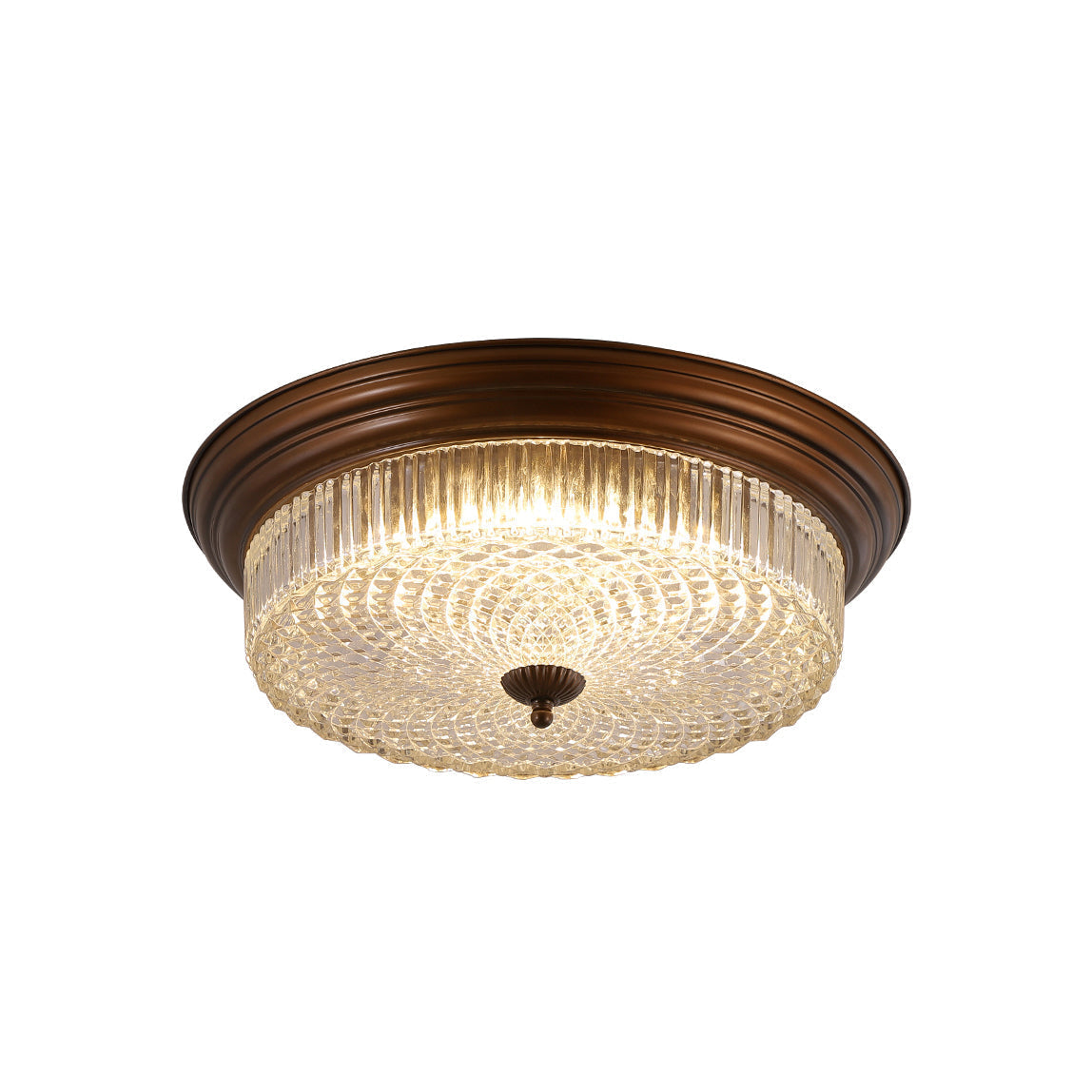 Ulcarir Retro Glass Flush Ceiling Lamp