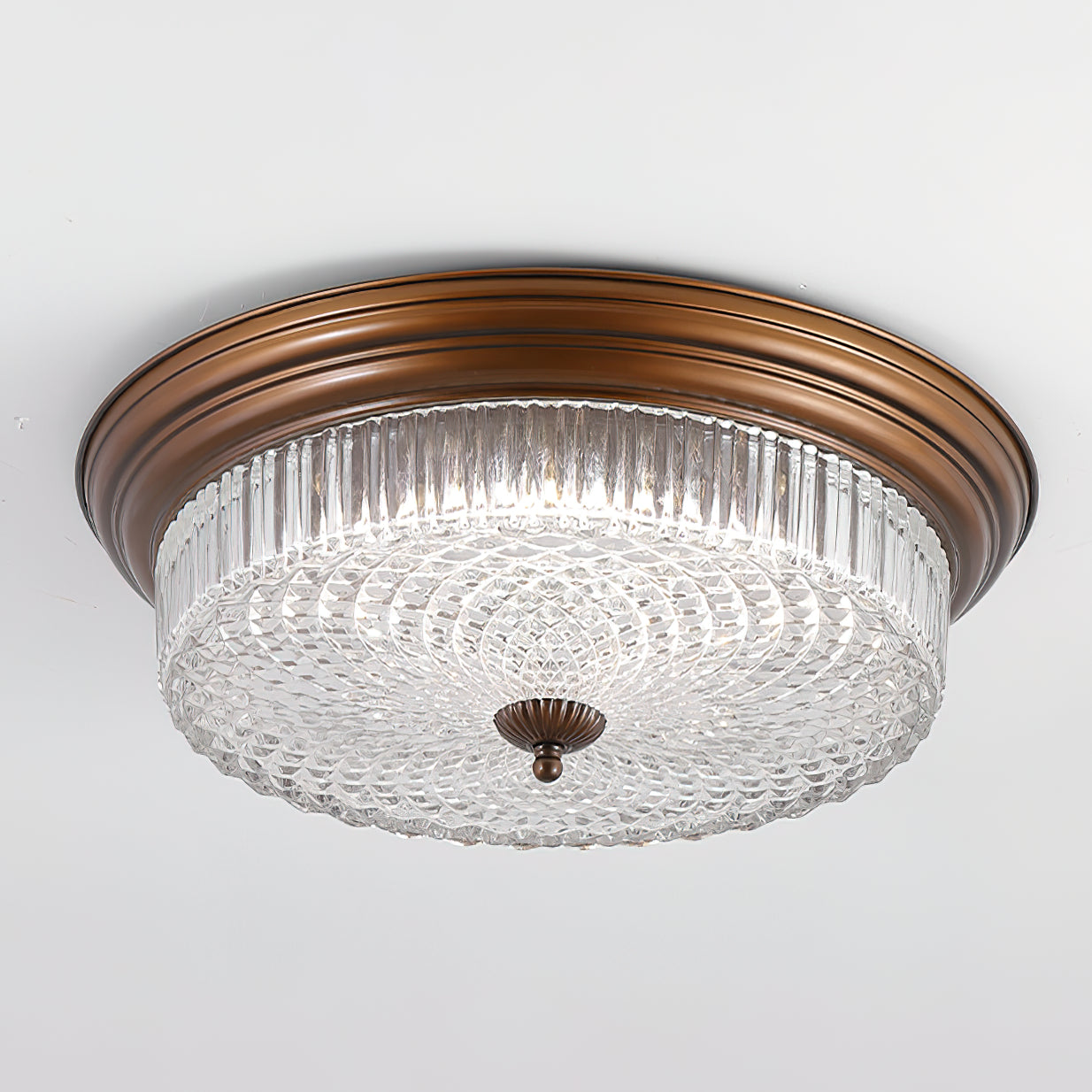 Ulcarir Retro Glass Flush Ceiling Lamp