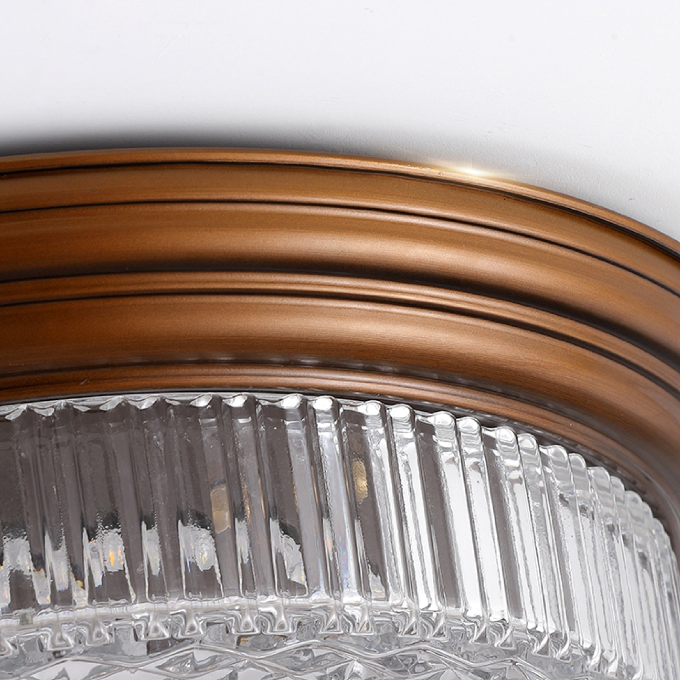 Ulcarir Retro Glass Flush Ceiling Lamp