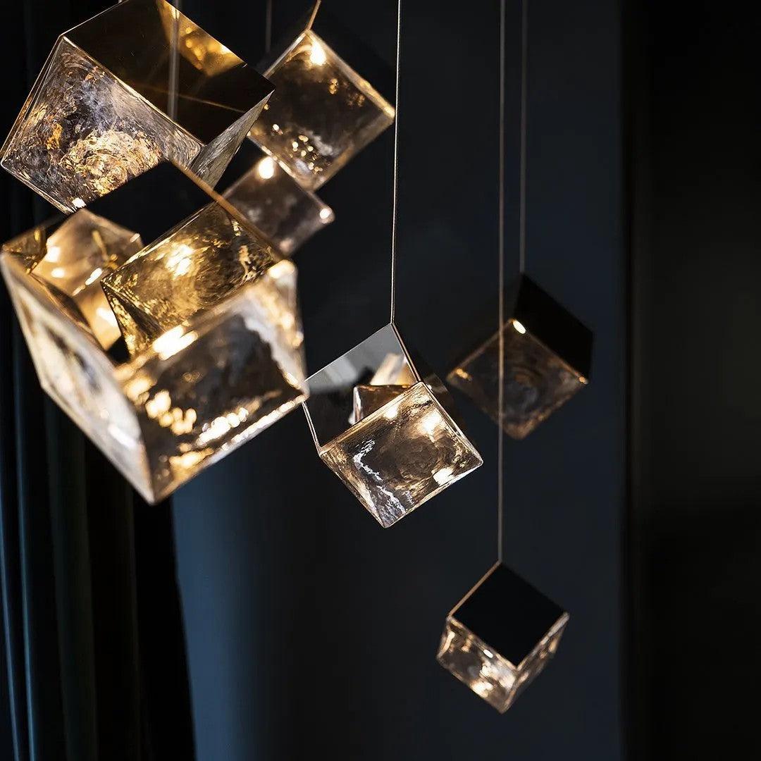 Teriorena Artistic Geometric Cube Chandelier