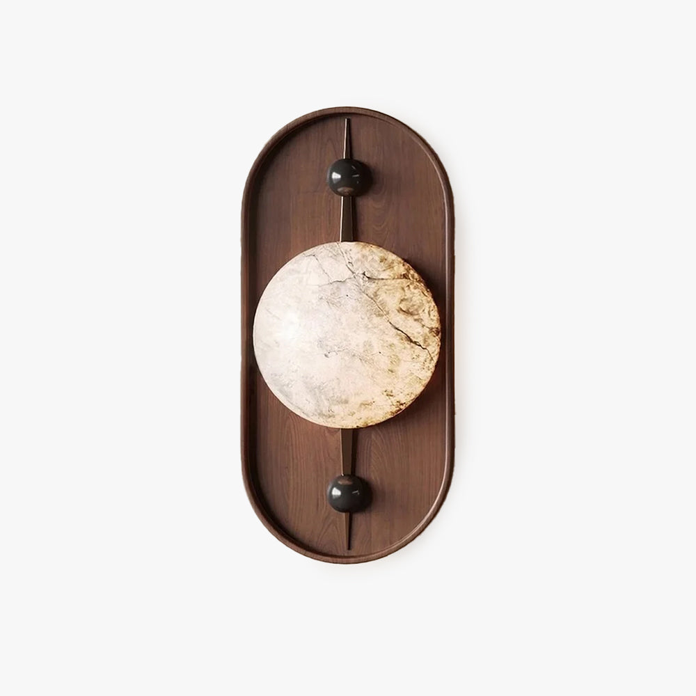 Conigos Alabaster Wall Lamp Walnut Color