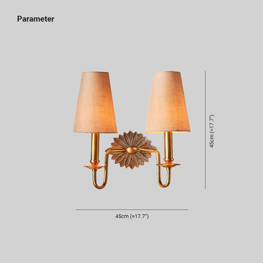 Sinumik Indoor Wall Lamp Floral Backplate Fabric